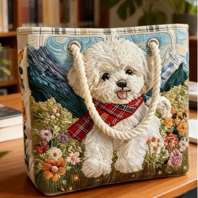 Garden Puppy Print Tote — supplier reference image
