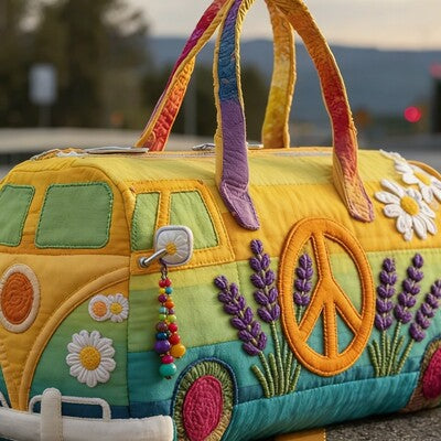 Flower Power Bus Print Carryall — supplier reference image