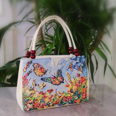 Butterfly Garden Embroidered Tote — supplier reference image