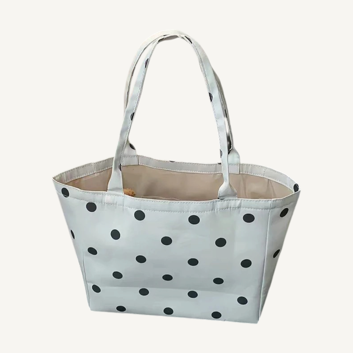 Classic Dot Gathered Tote — full product on light background