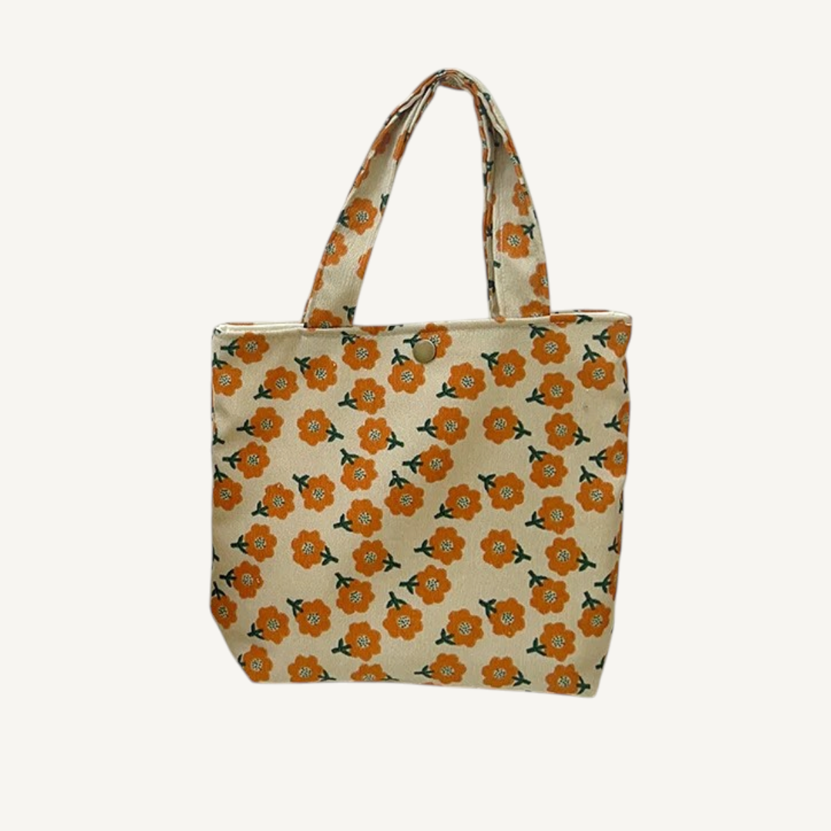 Little Daisy Cord Tote — front view on light background