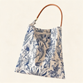 Porcelain Bloom Shoulder Bag — full front view on light background