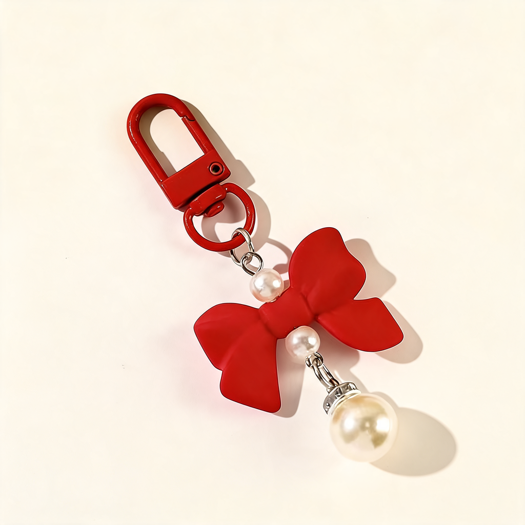 Pastel Bow And Pearl Look Charm — front product view | Mak&Malva gallery 1-3