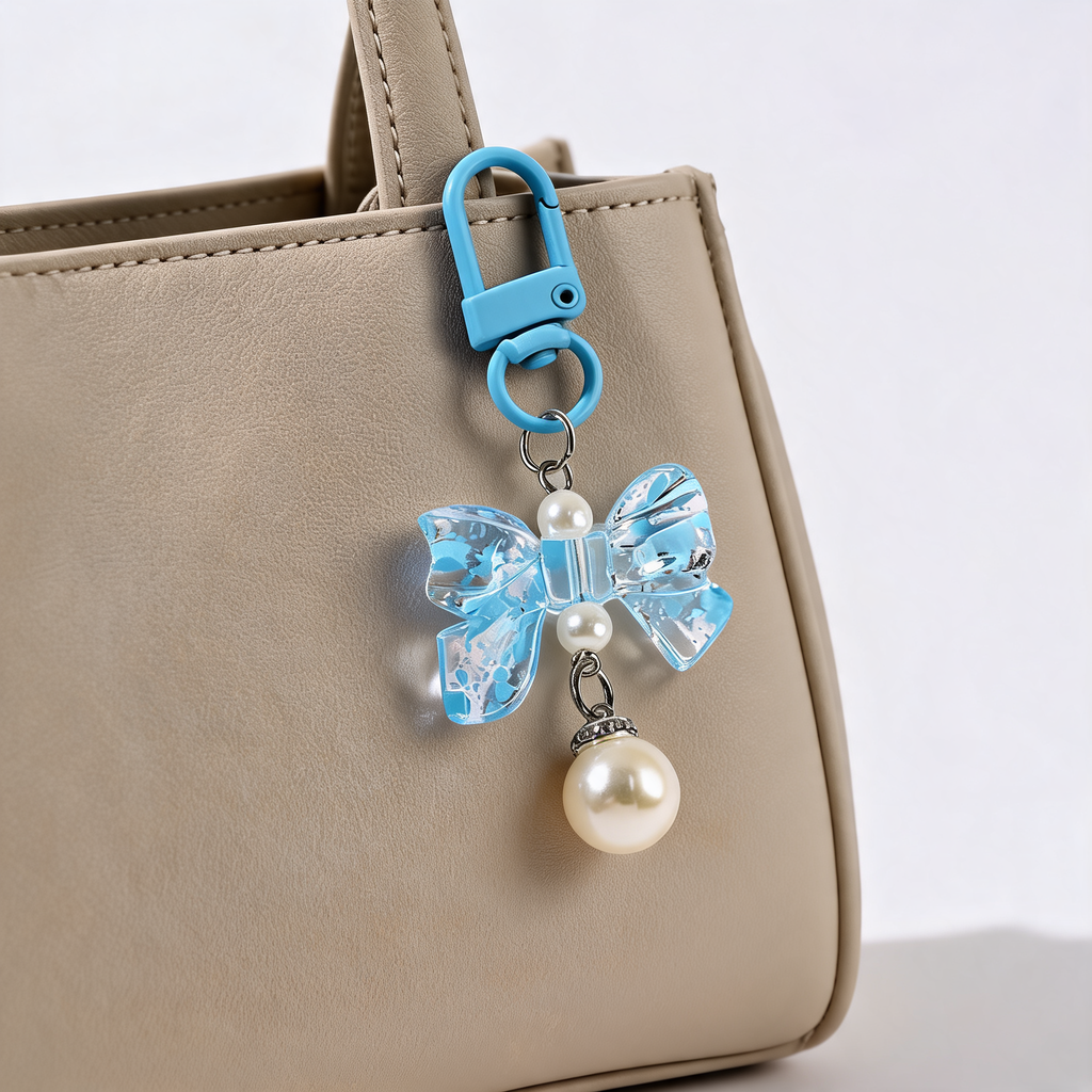 Starlight Bow And Pearl Look Charm — lifestyle styling | Mak&Malva gallery 1-3