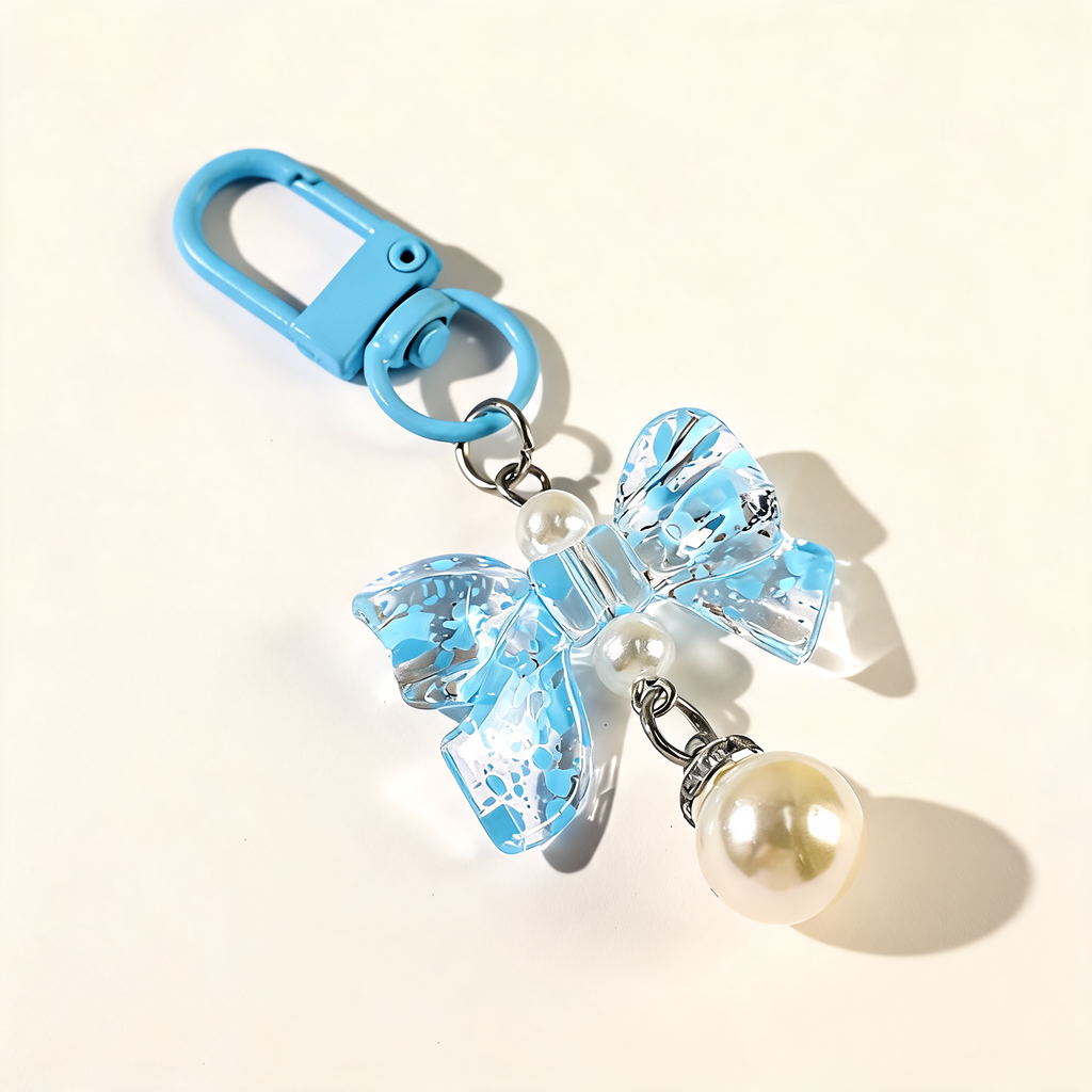 Starlight Bow And Pearl Look Charm — three-quarter product view | Mak&Malva gallery 1-3