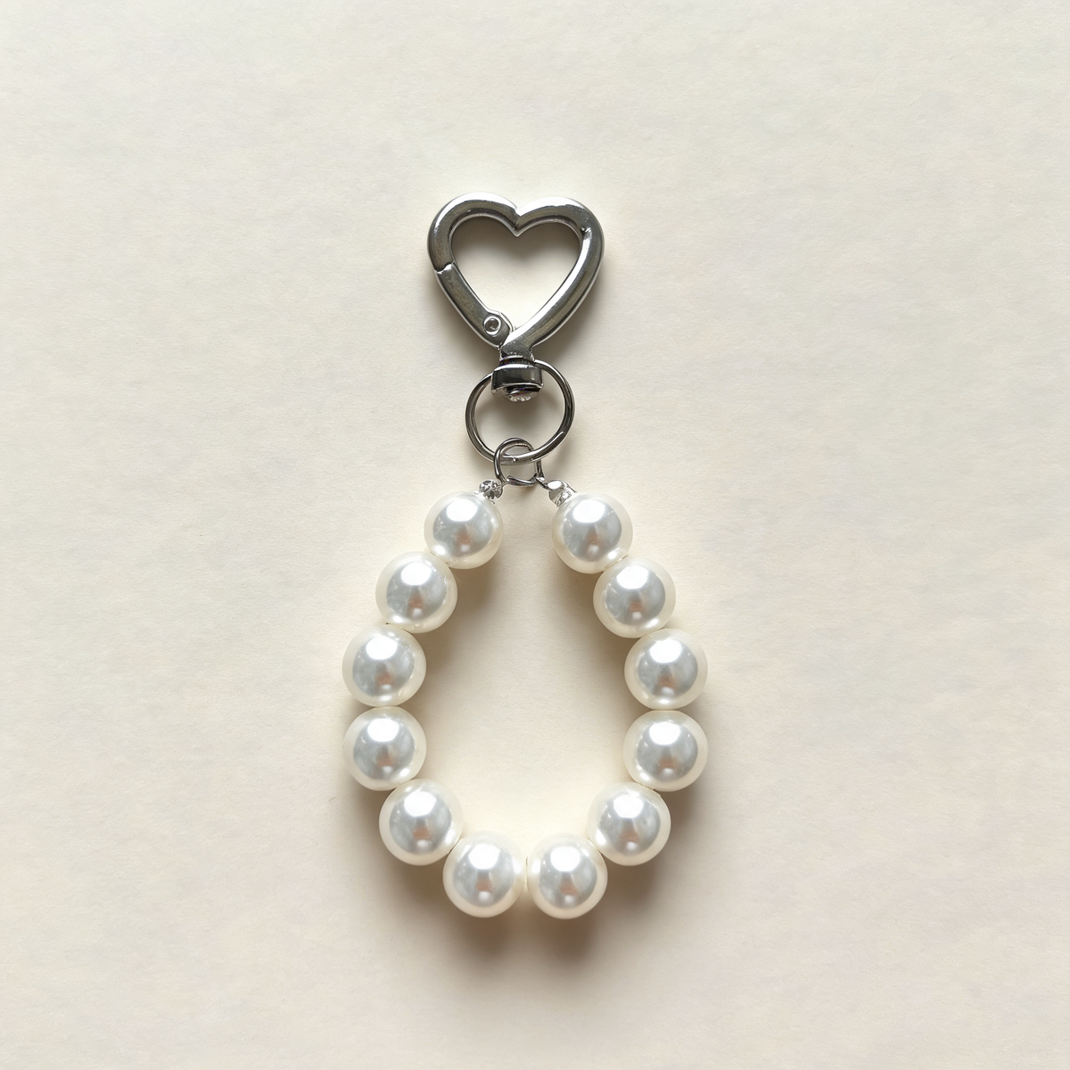 Sweetheart Pearl Look Loop Charm — front product view | Mak&Malva gallery 1-3