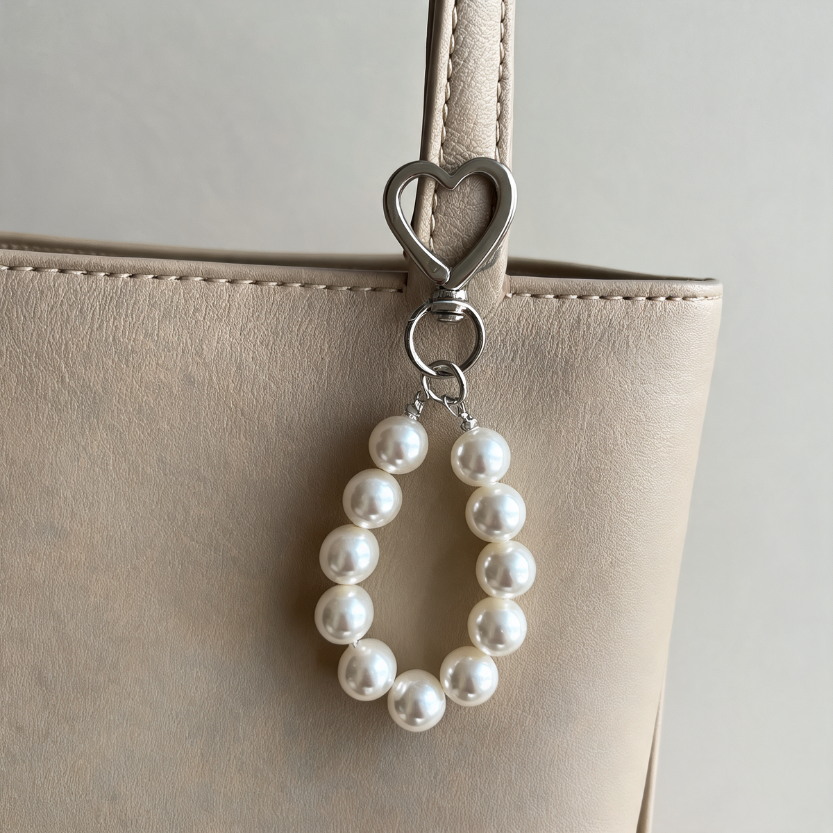 Sweetheart Pearl Look Loop Charm — lifestyle styling | Mak&Malva gallery 1-3