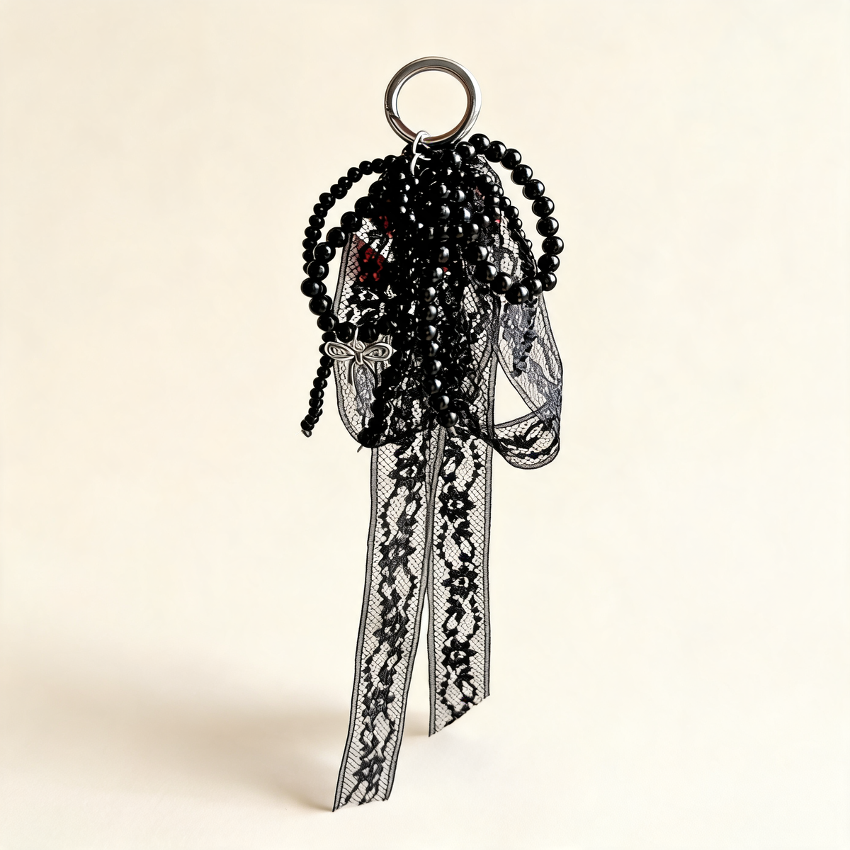 Lace Bow Bag Charm — front product view | Mak&Malva gallery 1-3