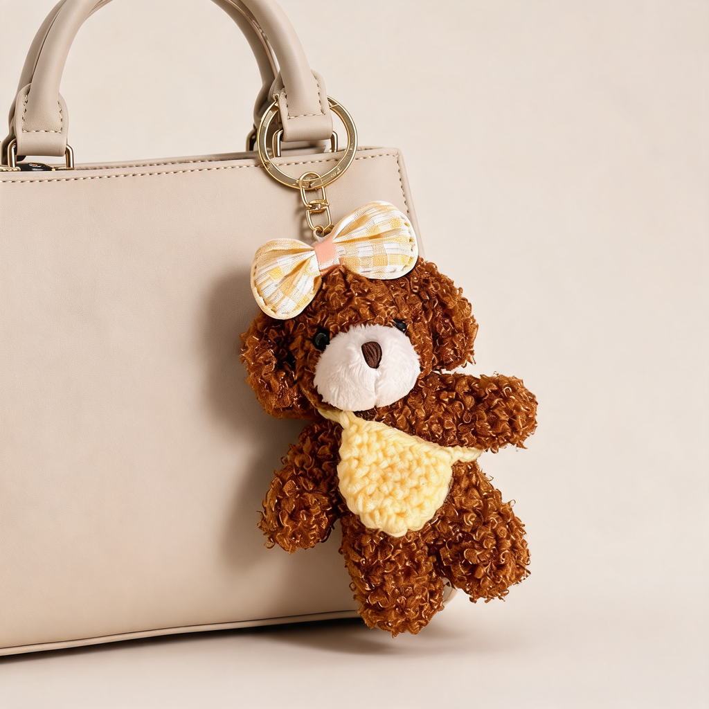 Plush Friends Bag Charm — lifestyle styling | Mak&Malva gallery 1-3