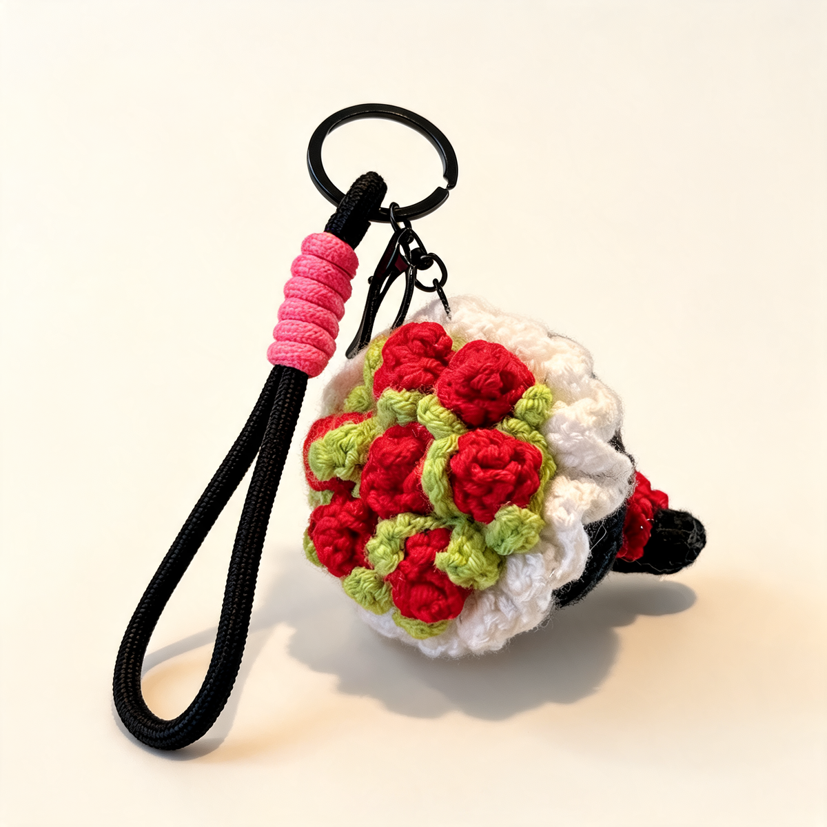 Mini Crochet Bouquet Bag Charm — front product view | Mak&Malva gallery 1-3