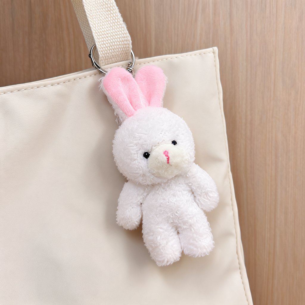 Blush Bunny Bag Charm — lifestyle styling | Mak&Malva gallery 1-3