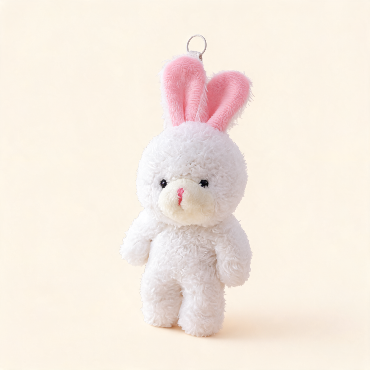 Blush Bunny Bag Charm — three-quarter product view | Mak&Malva gallery 1-3