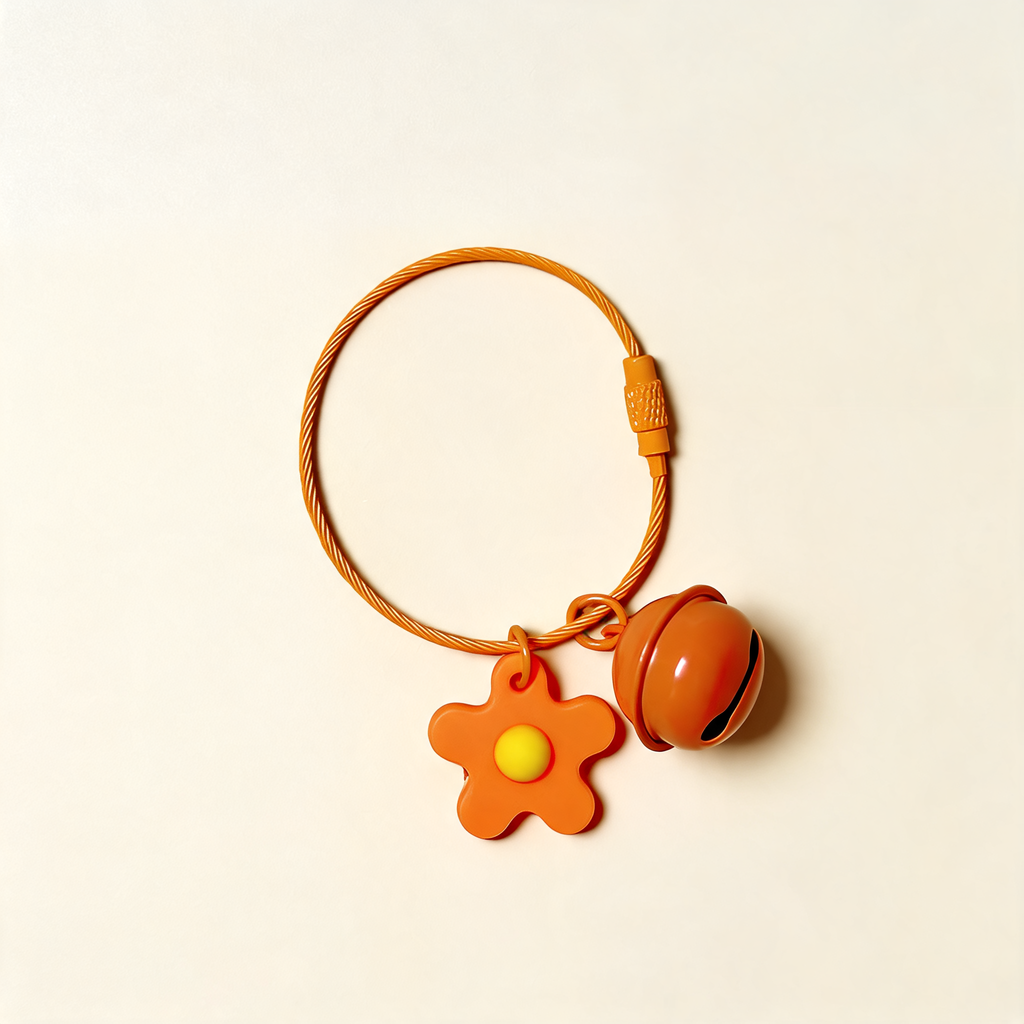Little Flower Bell Bag Charm — three-quarter product view | Mak&Malva gallery 1-3