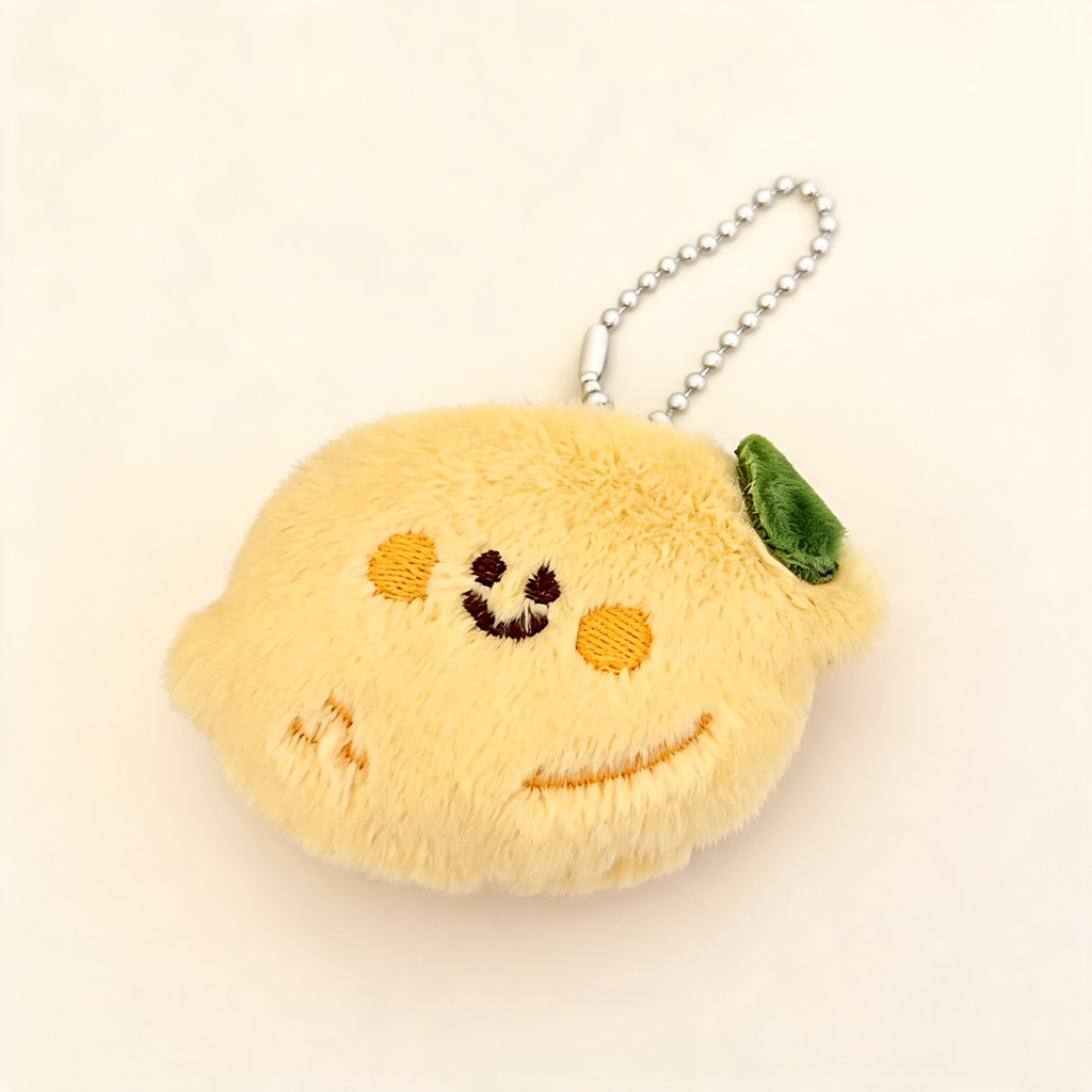 Little Lemon Plush Bag Charm — three-quarter product view | Mak&Malva gallery 1-3