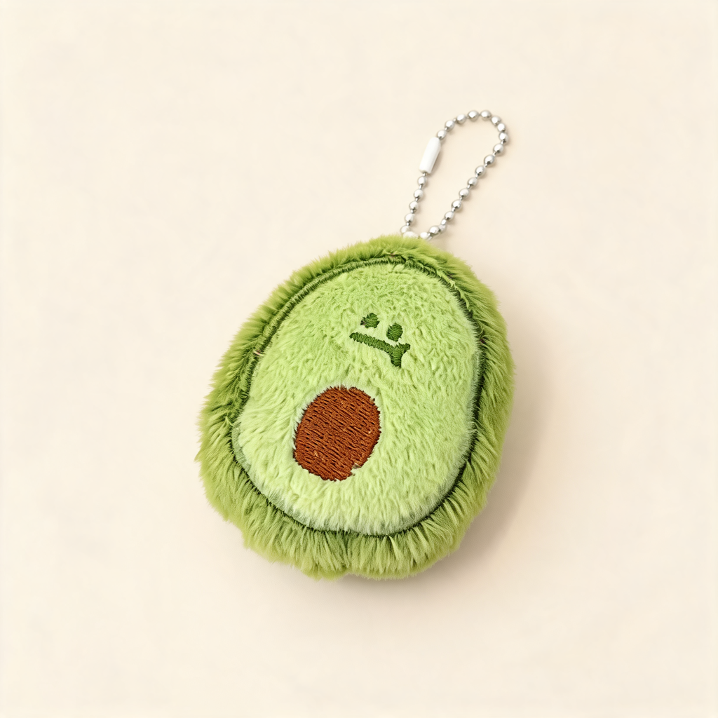 Little Avocado Plush Bag Charm — front product view | Mak&Malva gallery 1-3