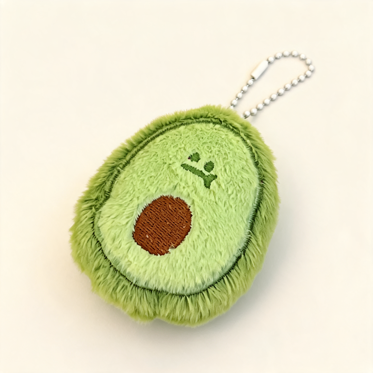 Little Avocado Plush Bag Charm — three-quarter product view | Mak&Malva gallery 1-3