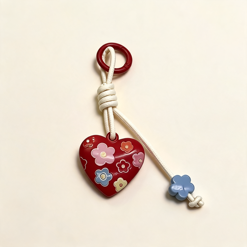 Braided Sweetheart Bag Charm — front product view | Mak&Malva gallery 1-3