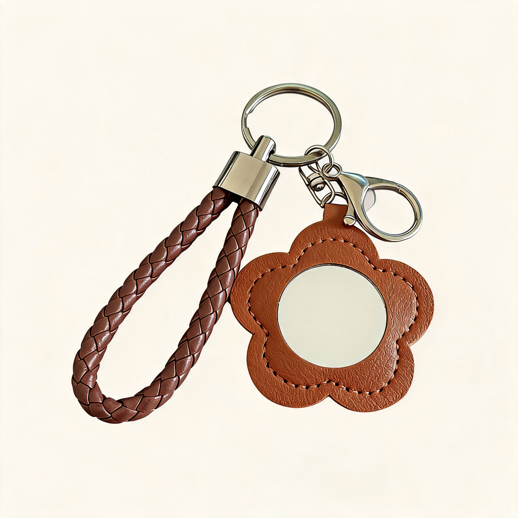 Petal Mirror Bag Charm — three-quarter product view | Mak&Malva gallery 1-3