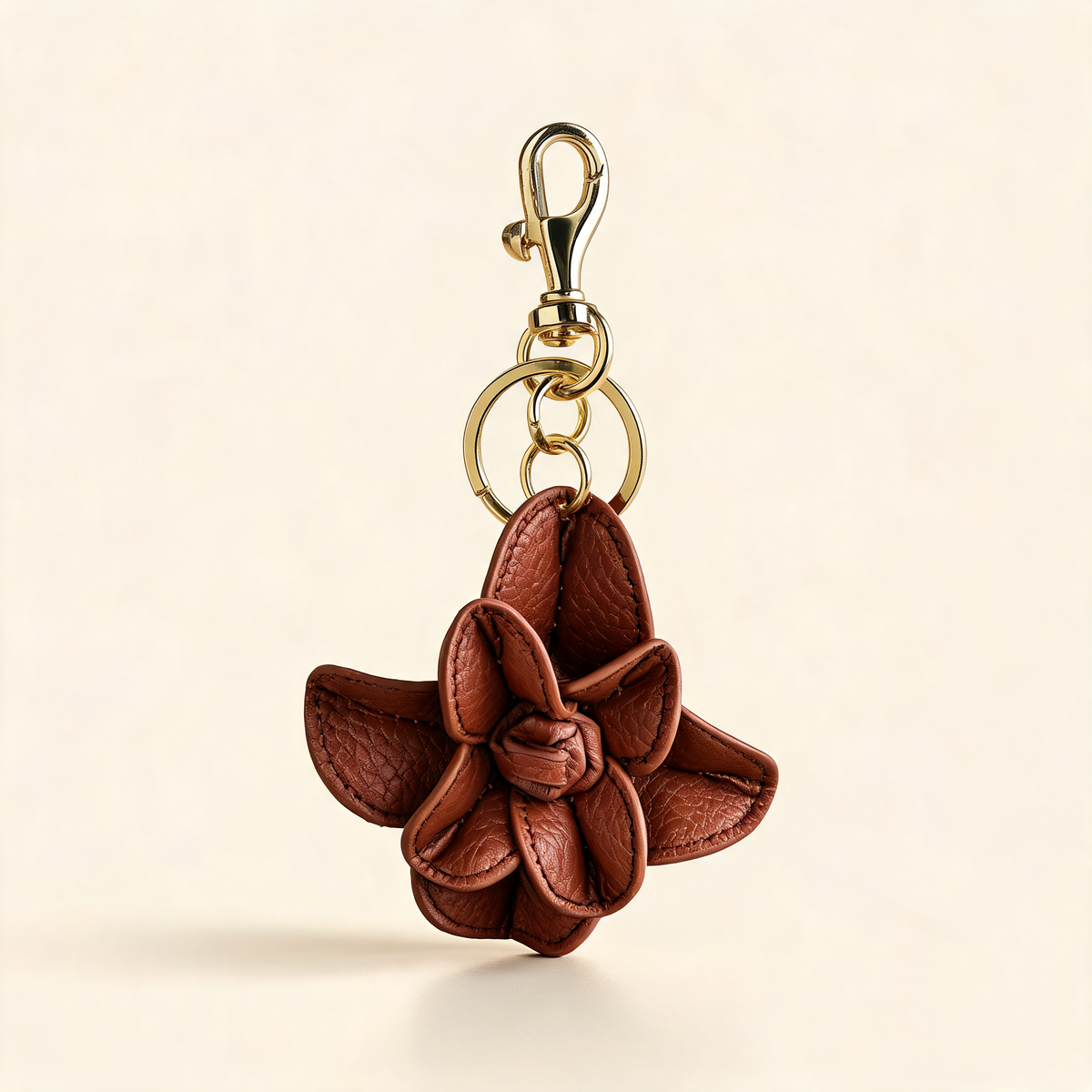 Layered Petal Bag Charm — front product view | Mak&Malva gallery 1-3