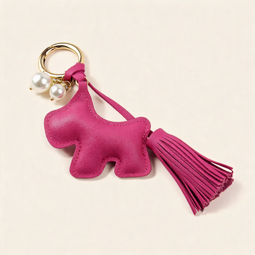 Little Dog Tassel Bag Charm — front product view | Mak&Malva gallery 1-3