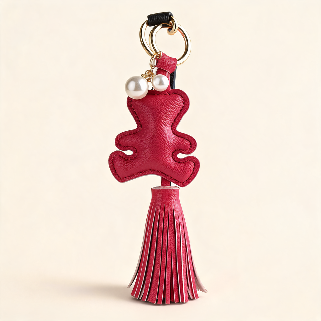Little Bear Tassel Bag Charm — front product view | Mak&Malva gallery 1-3