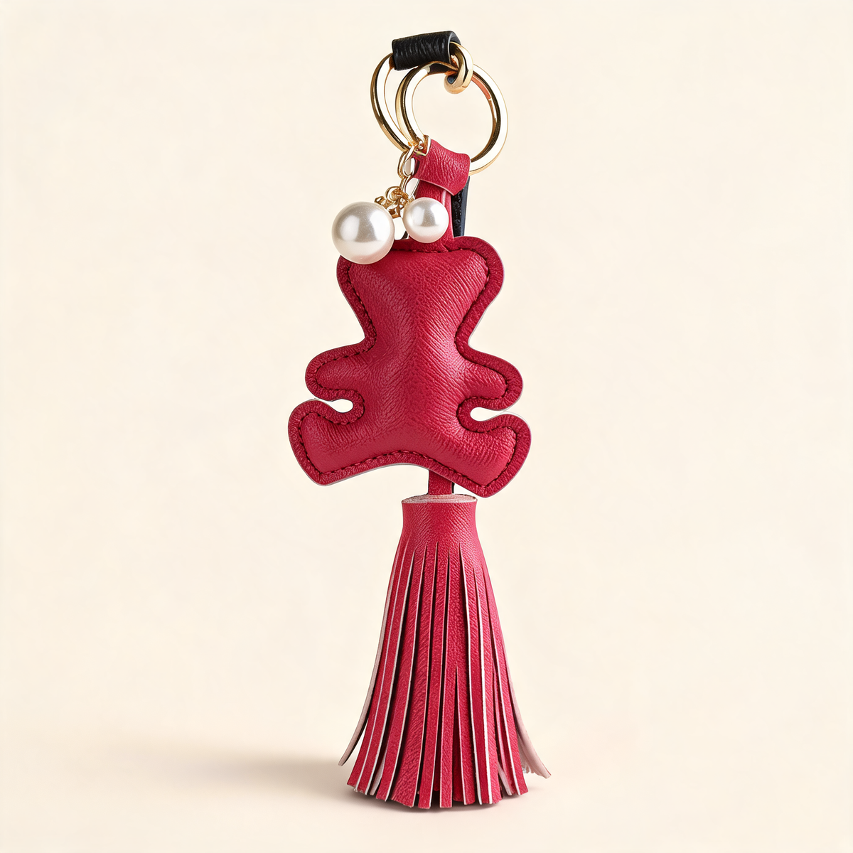 Little Bear Tassel Bag Charm — front product view | Mak&Malva gallery 1-3