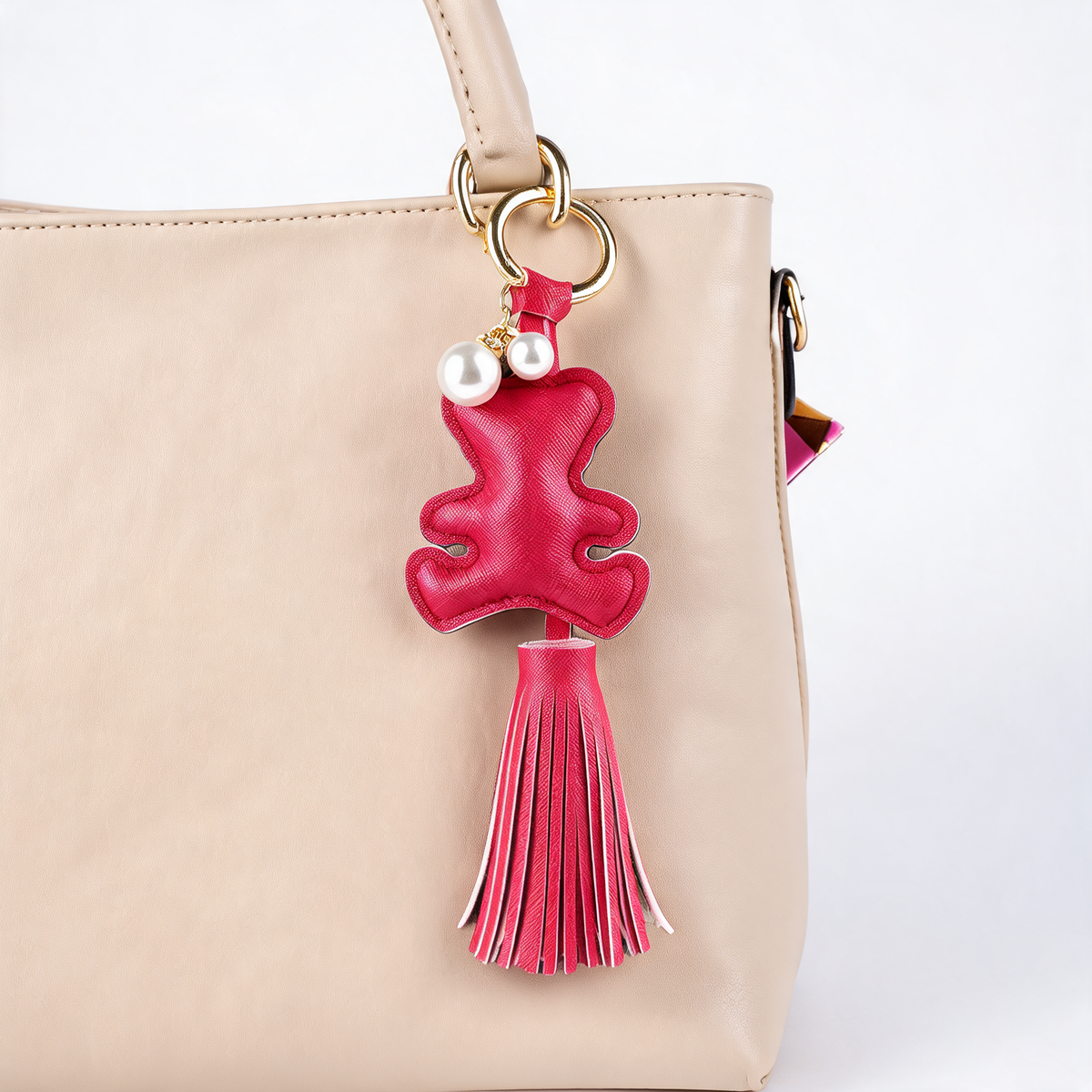 Little Bear Tassel Bag Charm — lifestyle styling | Mak&Malva gallery 1-3