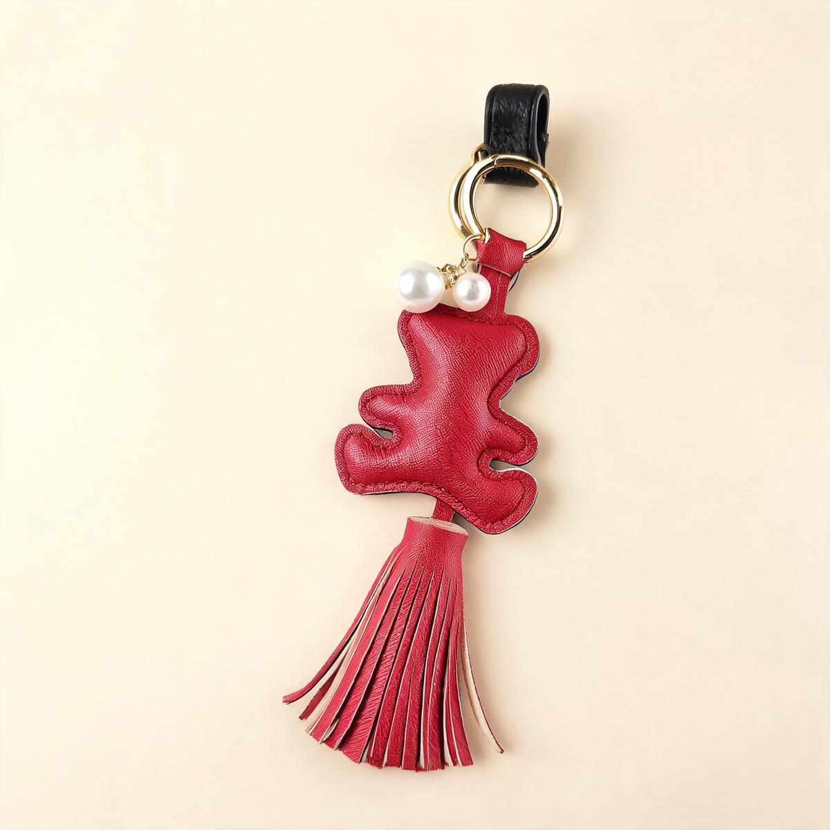 Little Bear Tassel Bag Charm — three-quarter product view | Mak&Malva gallery 1-3