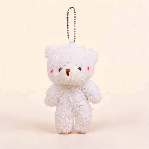Blush Teddy Bag Charm — front product view | Mak&Malva gallery 1-3