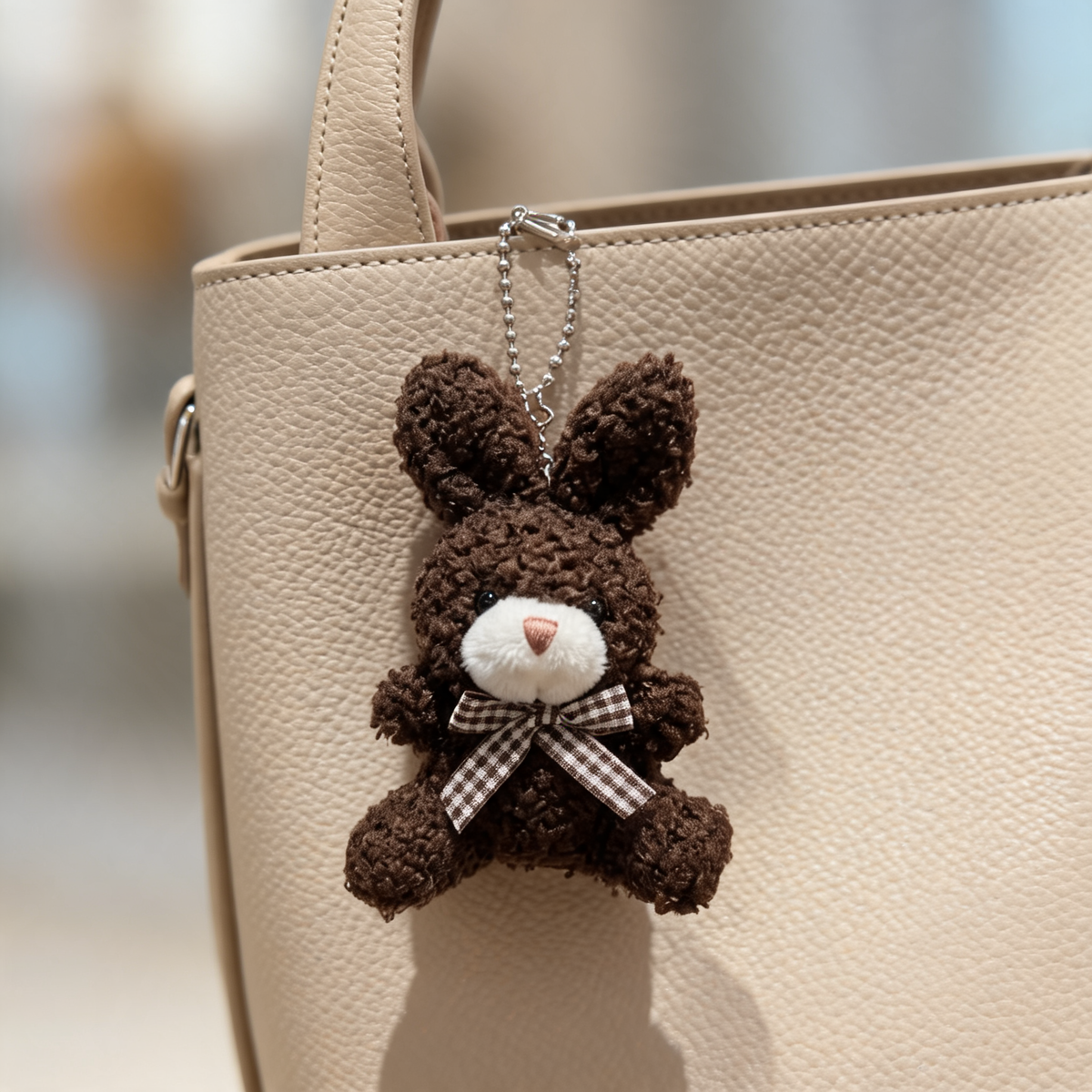Petite Bunny Bag Charm — lifestyle styling | Mak&Malva gallery 1-3