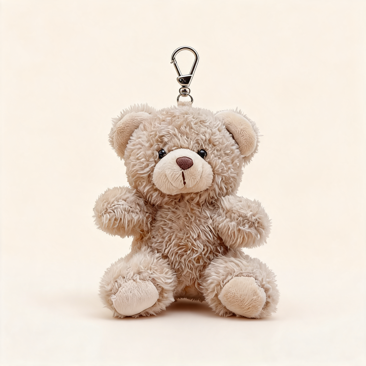 Soft Teddy Clip Bag Charm — front product view | Mak&Malva gallery 1-3
