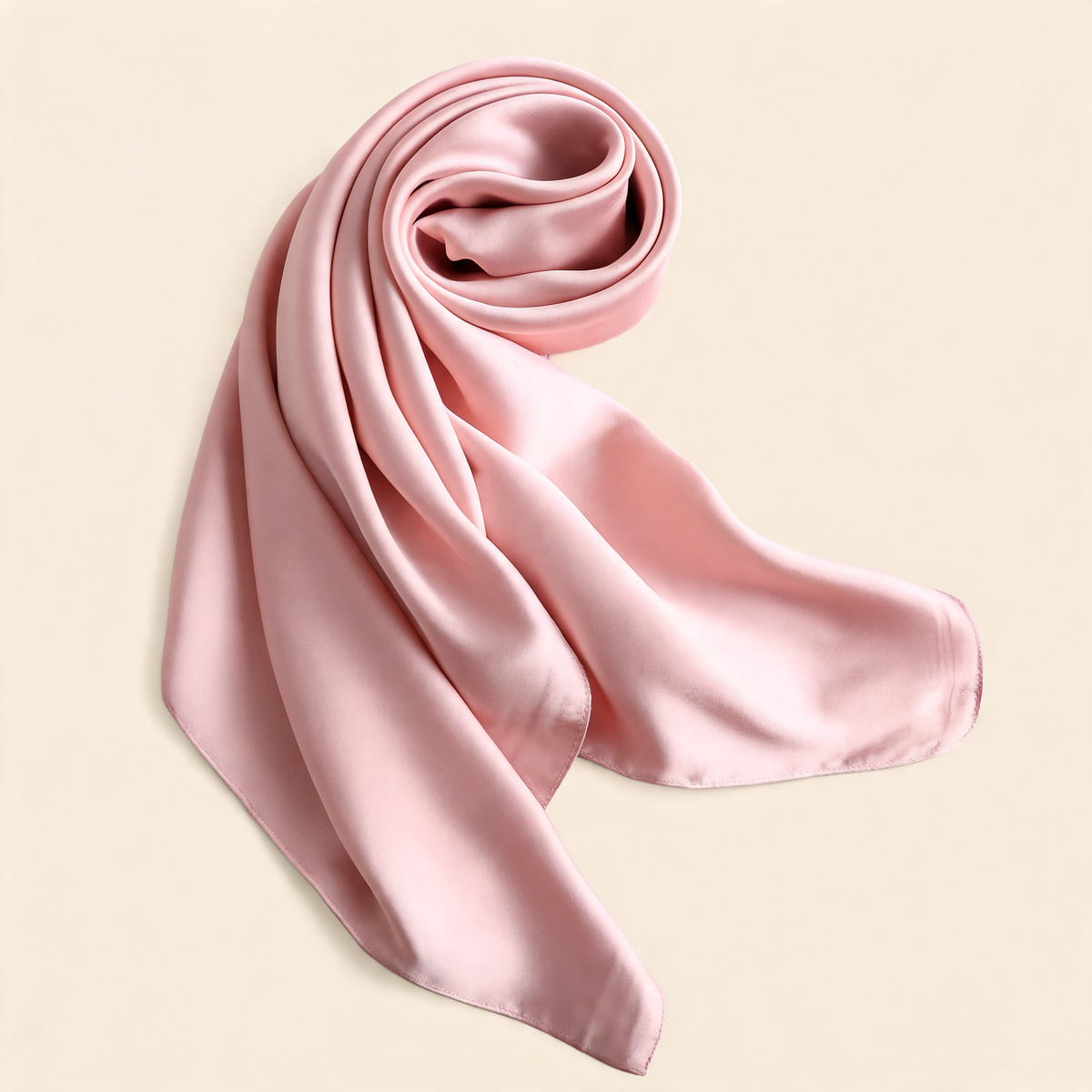 Everyday Satin Square Scarf 70 — three-quarter product view | Mak&Malva gallery 1-3