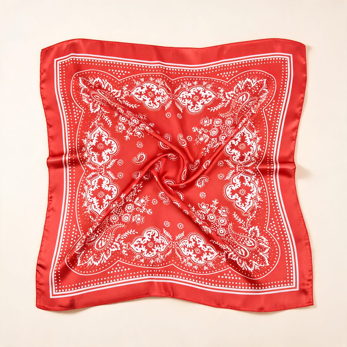 Classic Paisley Square Scarf — front product view | Mak&Malva gallery 1-3