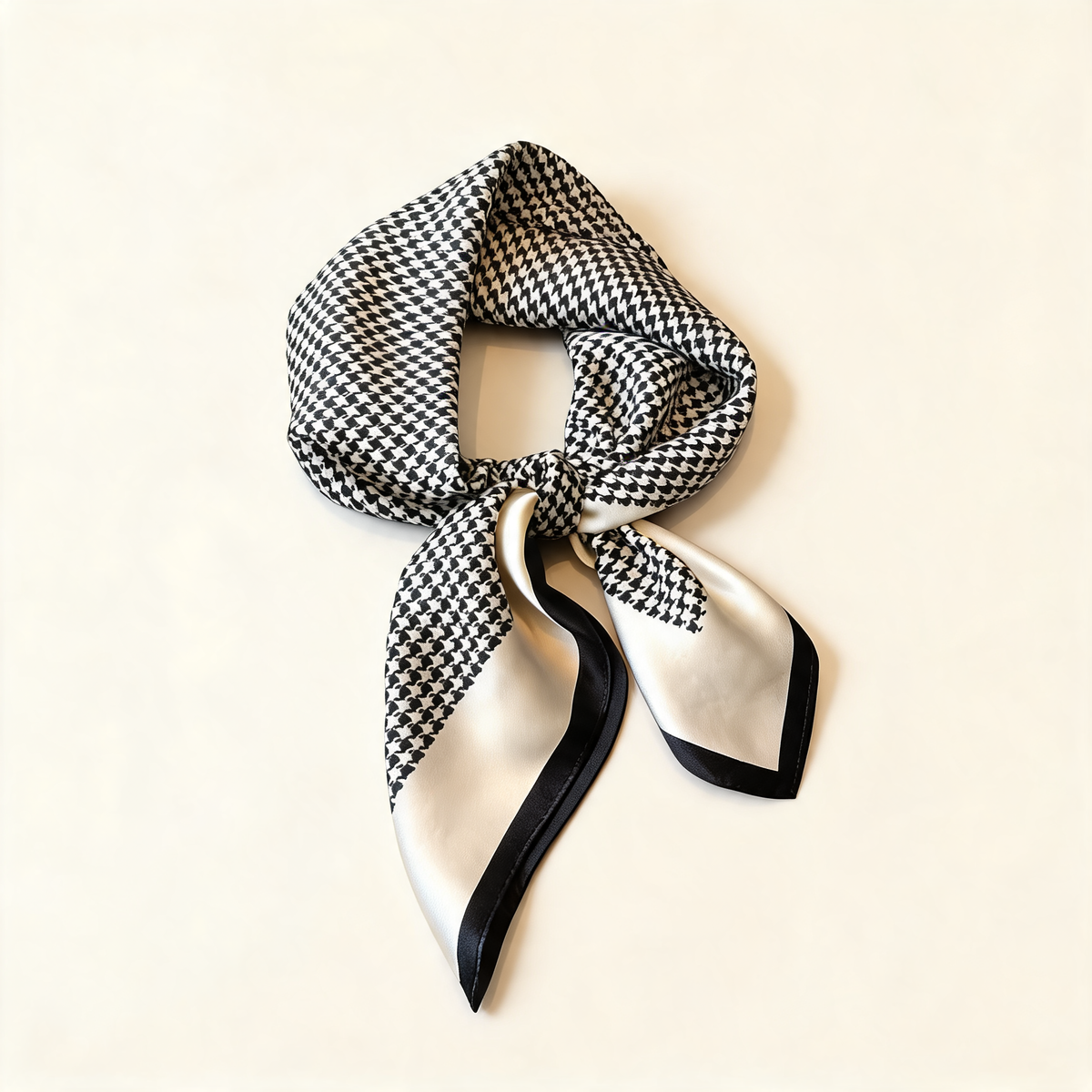 Houndstooth Square Scarf — front product view | Mak&Malva gallery 1-3