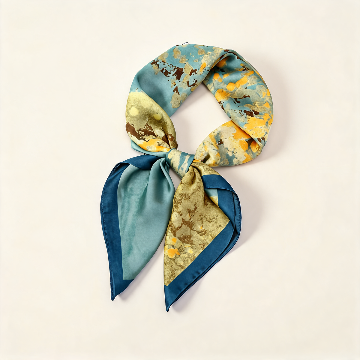 Painterly Botanical Square Scarf — front product view | Mak&Malva gallery 1-3