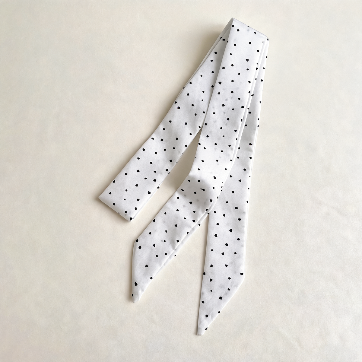 Polka Dot Ribbon Scarf — three-quarter product view | Mak&Malva gallery 1-3