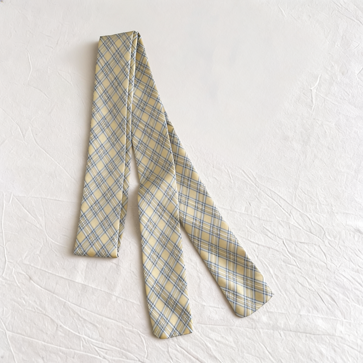 Check Ribbon Scarf — front product view | Mak&Malva gallery 1-3