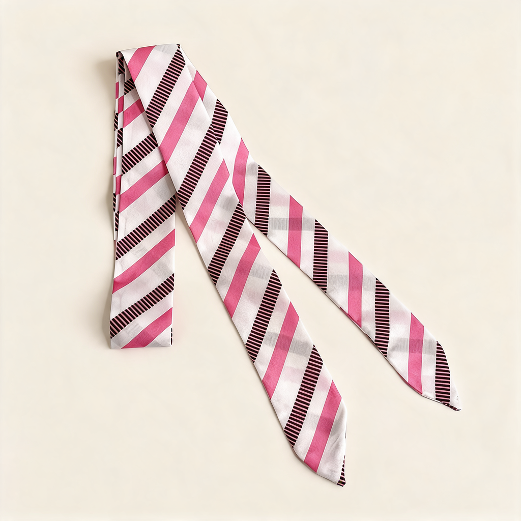 Stripe Ribbon Scarf — front product view | Mak&Malva gallery 1-3