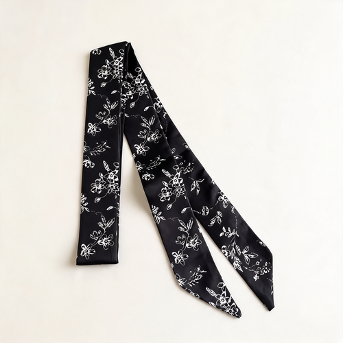 Botanical Ribbon Scarf — front product view | Mak&Malva gallery 1-3