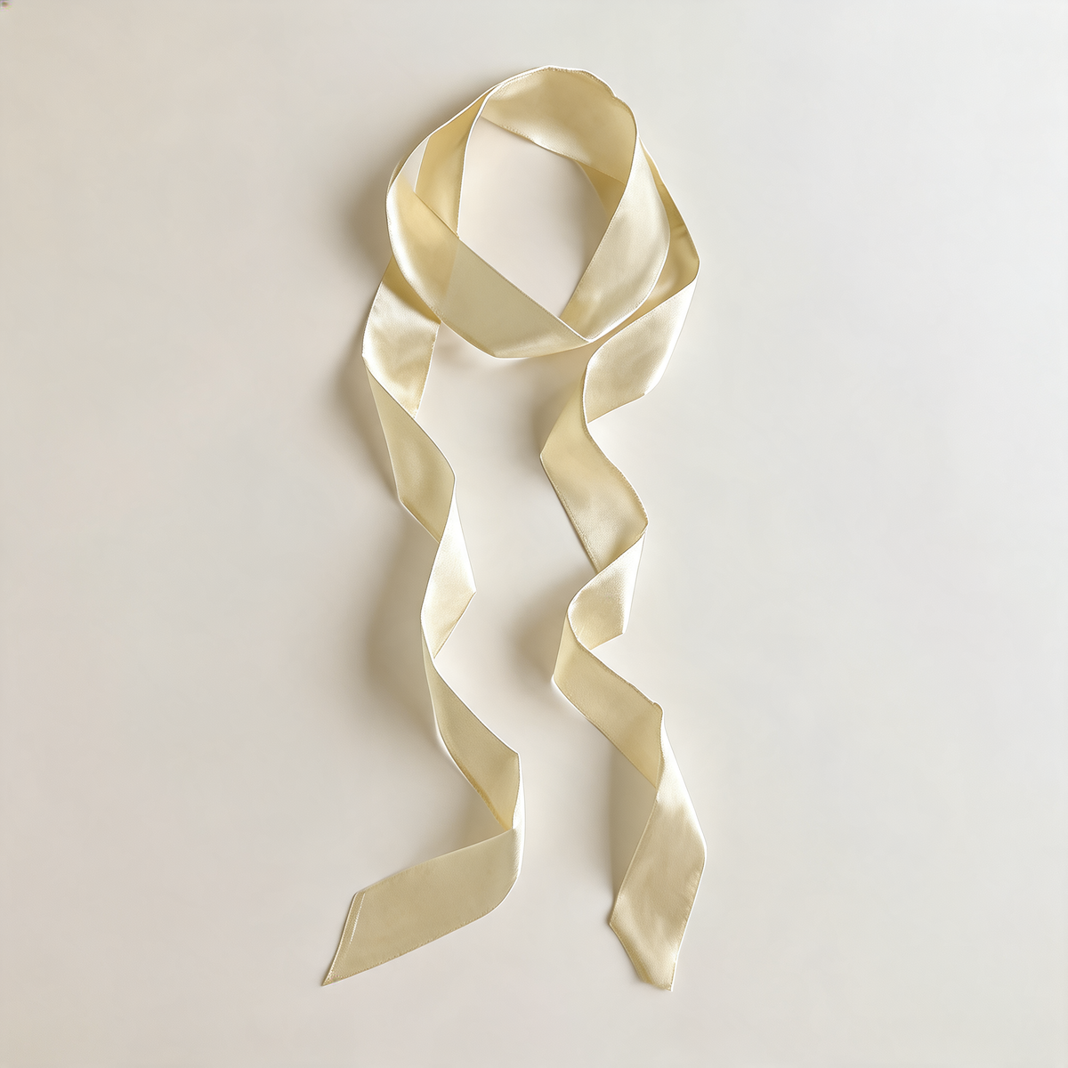 Long Colour Ribbon Scarf — three-quarter product view | Mak&Malva gallery 1-3