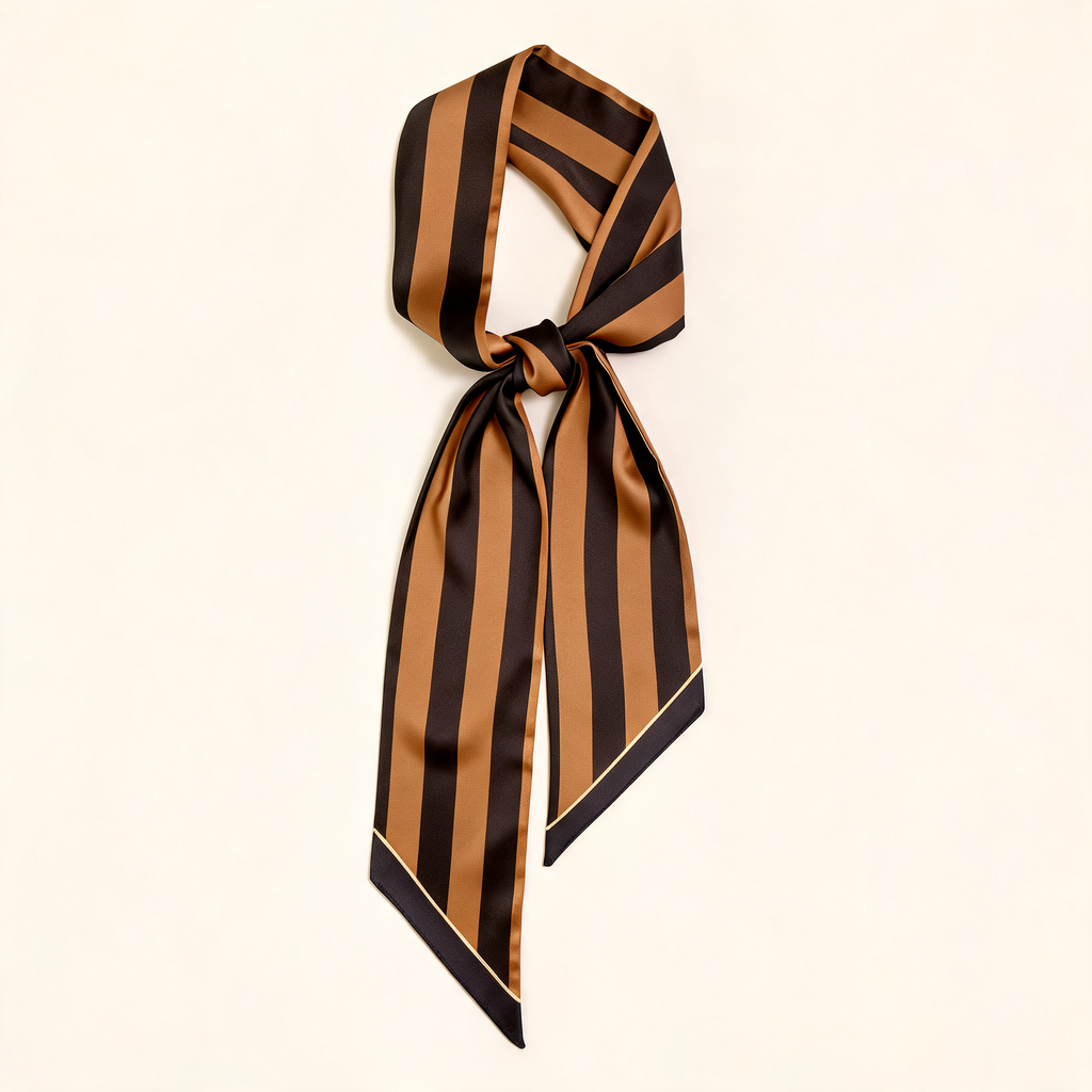 Long Graphic Stripe Scarf — front product view | Mak&Malva gallery 1-3