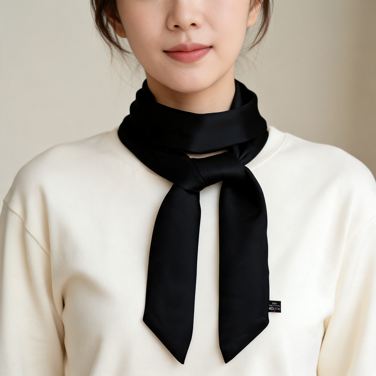 Everyday Satin Ribbon Scarf — lifestyle styling | Mak&Malva gallery 1-3