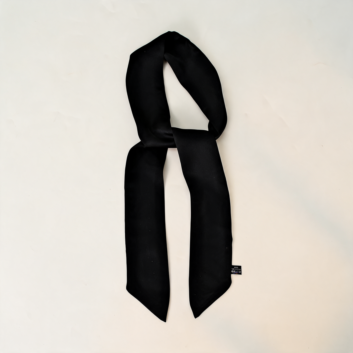 Everyday Satin Ribbon Scarf — three-quarter product view | Mak&Malva gallery 1-3