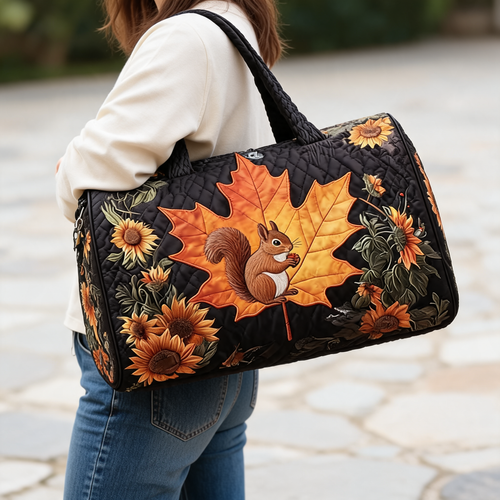 Autumn Woodland Print Carryall — lifestyle styling | Mak&Malva gallery 1-3
