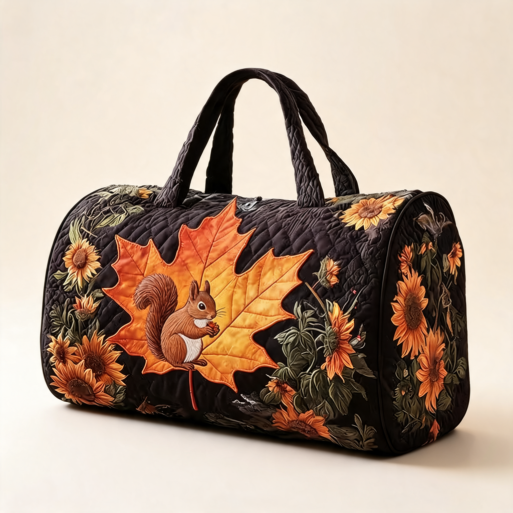 Autumn Woodland Print Carryall — three-quarter product view | Mak&Malva gallery 1-3