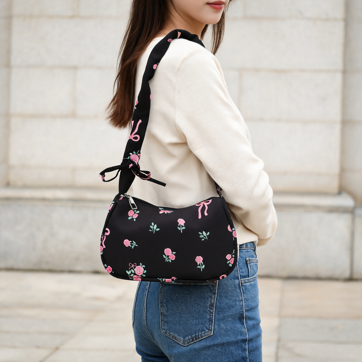 Petal Bow Shoulder Bag — lifestyle styling | Mak&Malva gallery 1-3