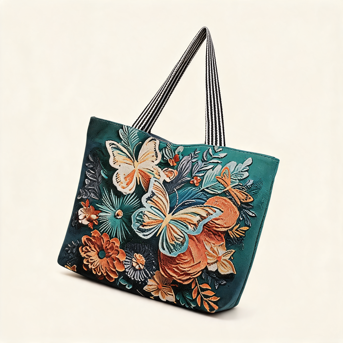 Botanical Tapestry Tote — three-quarter product view | Mak&Malva gallery 1-3