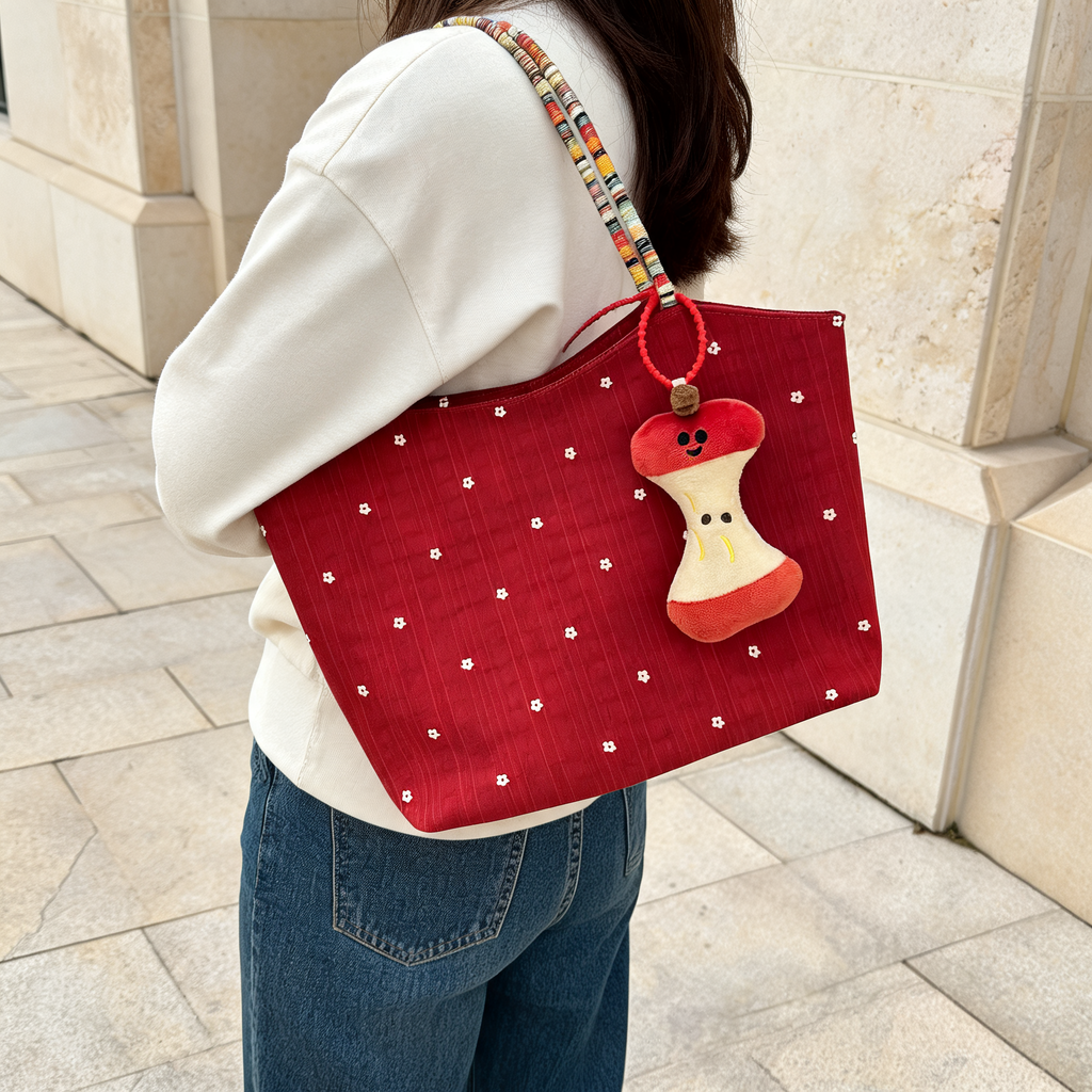 Apple Dot Mini Tote — lifestyle styling | Mak&Malva gallery 1-3