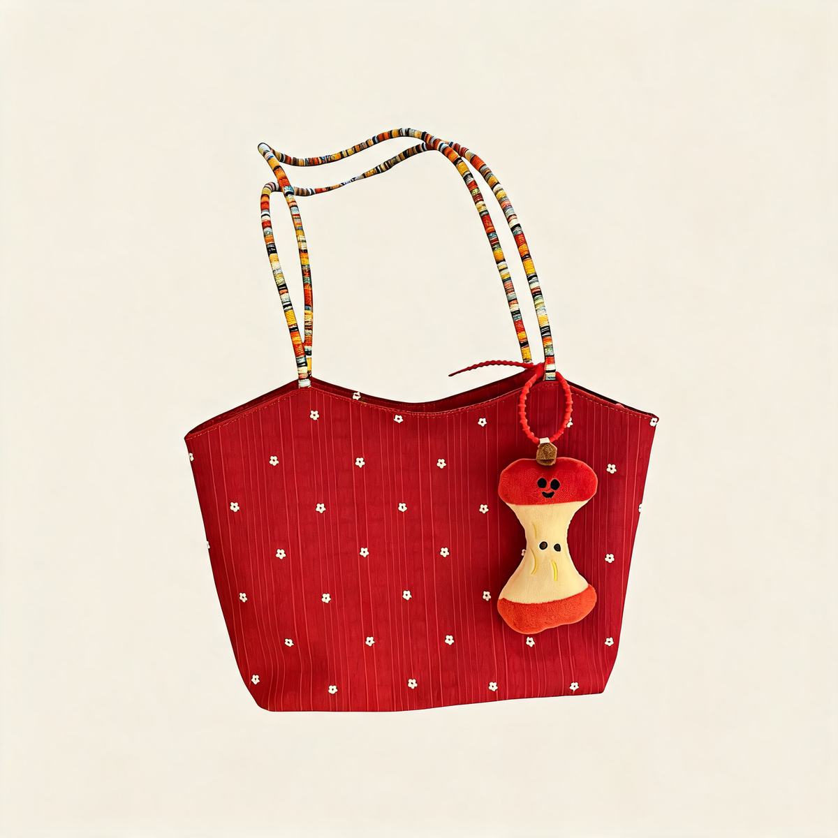Apple Dot Mini Tote — three-quarter product view | Mak&Malva gallery 1-3