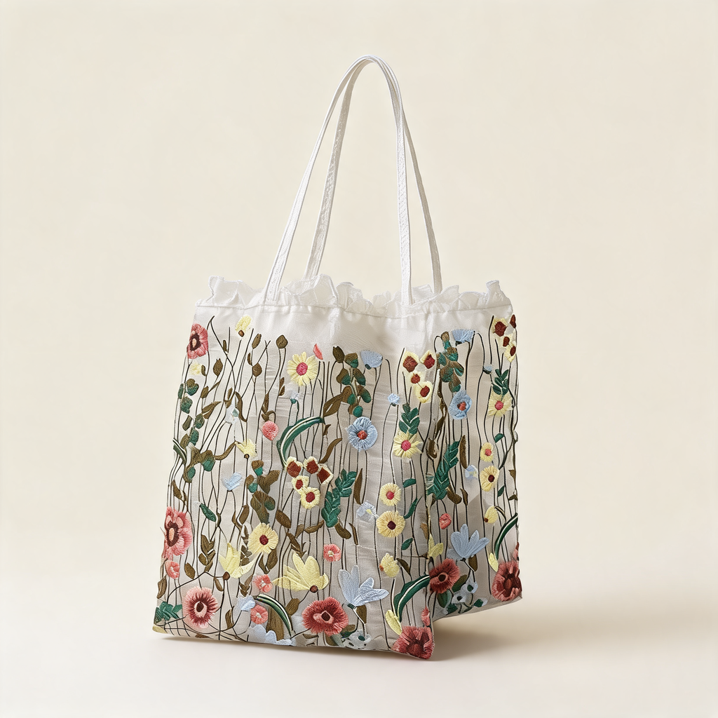 Wildflower Mesh Tote — front product view | Mak&Malva gallery 1-3
